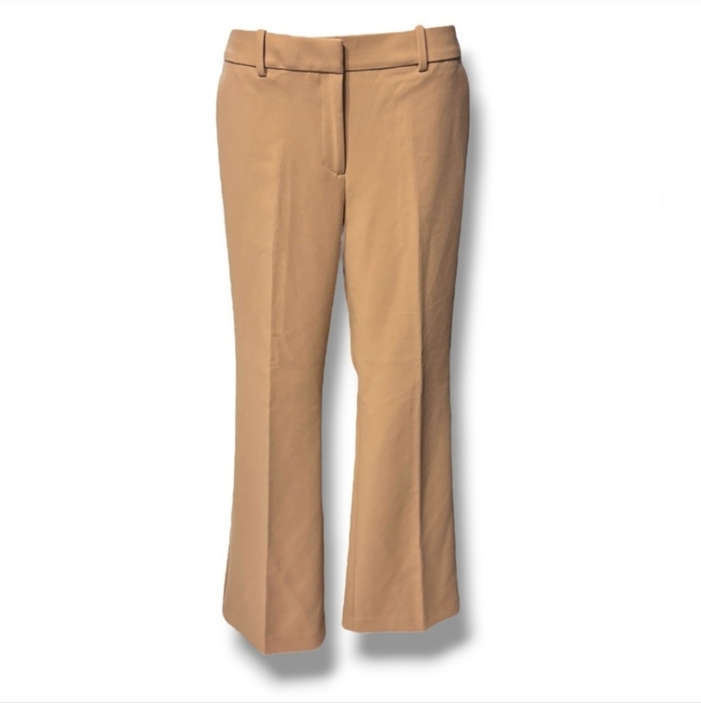 ANN TAYLOR Tan Madison Flare Trousers The Kate Fit (Curvy) Size 8 - Picture 2 of 10